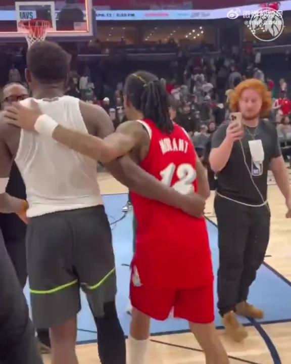 狼王&槍王惺惺相惜！華子賽后與莫蘭特相互致意！